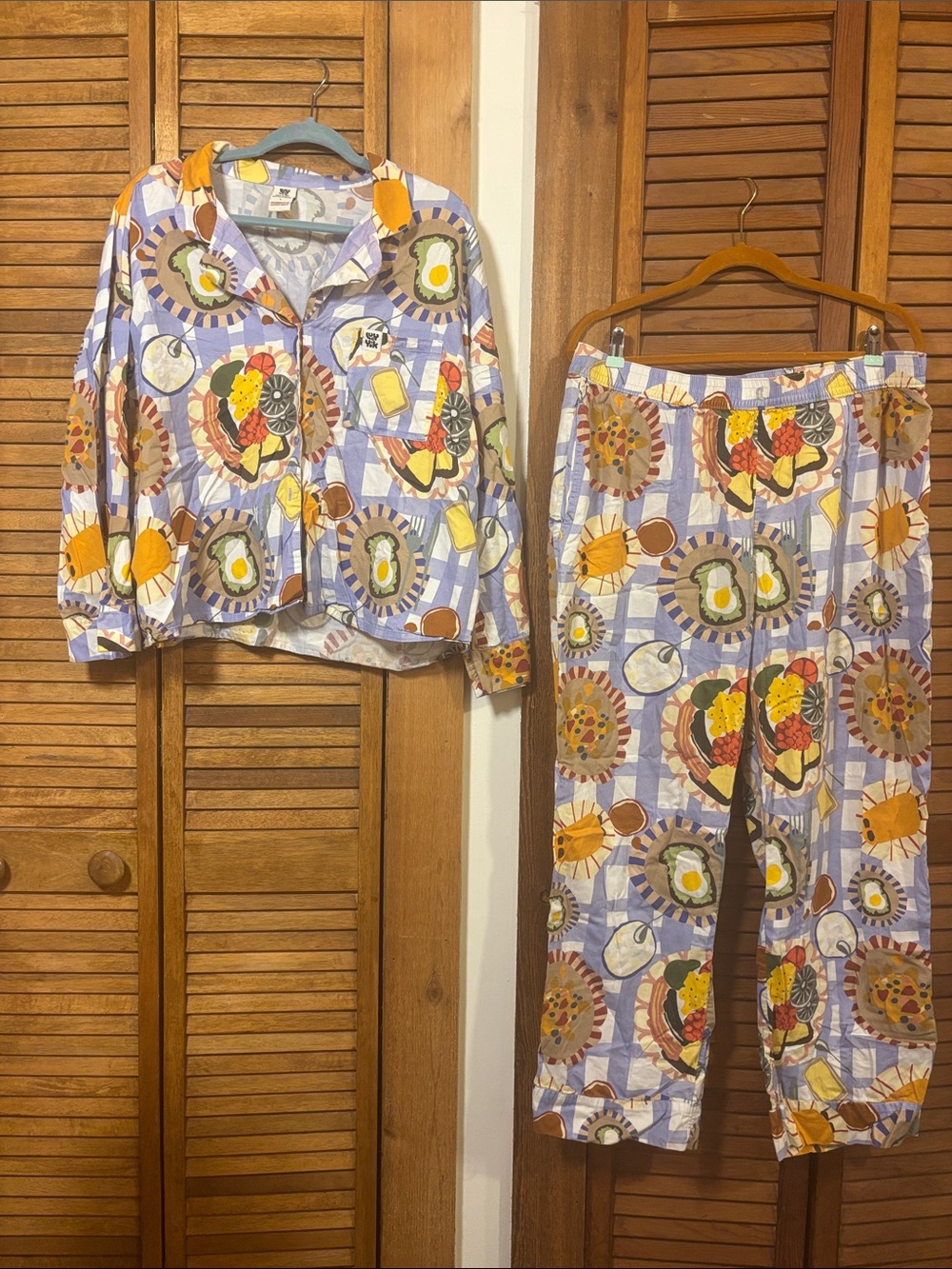Lucy & Yak organic Cotton Breakfast Print Pajamas